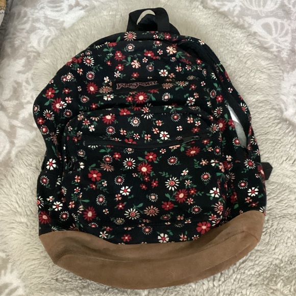 Jansport Corduroy Floral Backpack - Picture 1 of 9